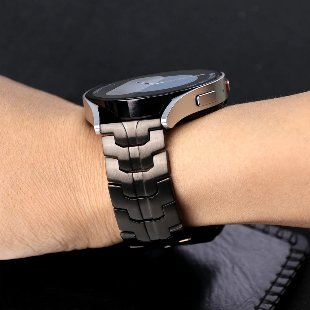 Metal Strap For Samsung Galaxy Watch 7 6 5 4 40 44mm 5pro 45mm Band Stainless Steel Business Metal For Omega MoonSwatch Correa