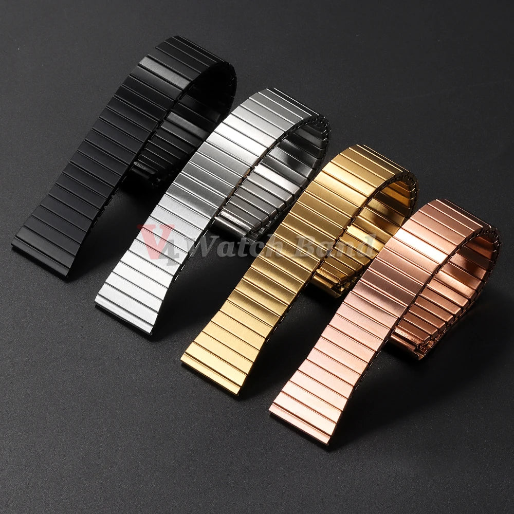 22mm Elastic Bracelet for Samsung Galaxy Flexible Metal Watch Strap Expansion Steel Wrist Band for Huawei Watch