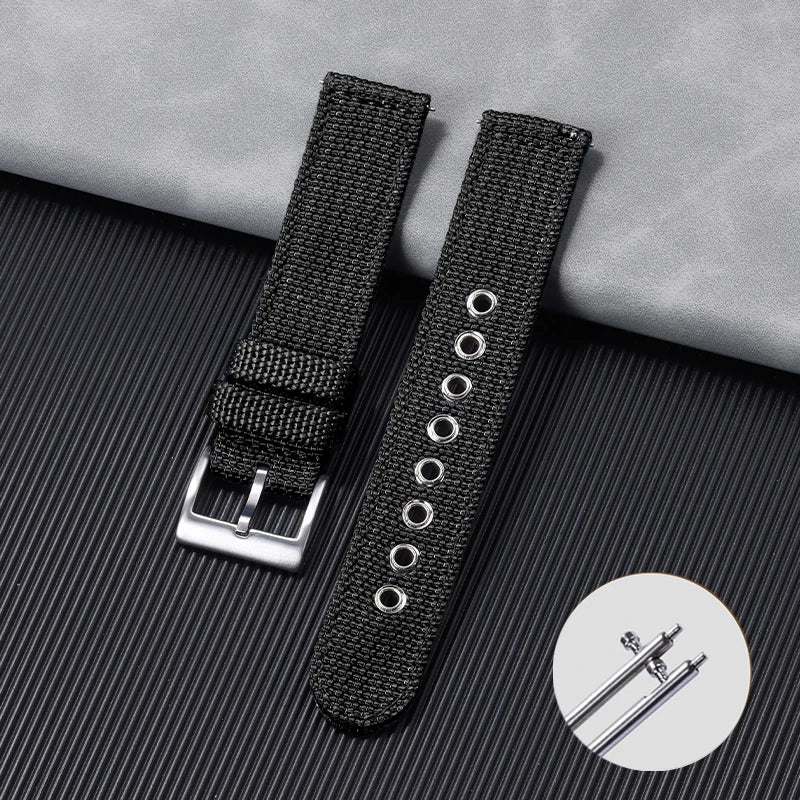 Quick Release Nylon Strap 20 22mm for Tudor for Omega Watch Band Woven Canvas Fabric Band for Seiko Men Military Sport Bracelet