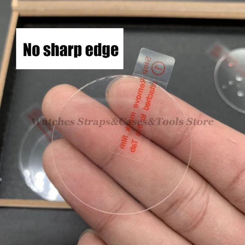 26-43mm Tempered Glass Smart Watch Screen Protector Protective Film Universal 28mm 30mm 32mm 38mm 40mm 41mm 42mm Diameter 2/5pcs