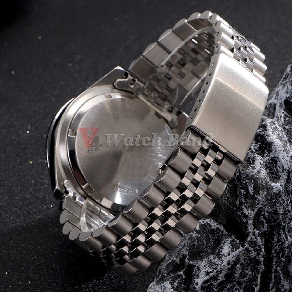 19mm 20mm 21mm Curved End Stainless Steel Watch Bands for Rolex DATEJUST for Jubilee Solid Strap Bracelet Men Woman Watchband