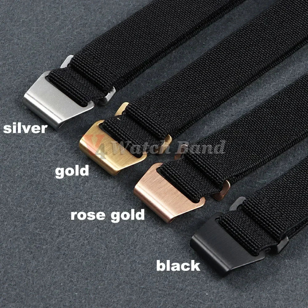 18mm 20mm 22mm Nylon Watchbands 60s French Troops Parachute Bag Elastic Bracelet Man's Universal  Military Seatbelt Reloj Strap