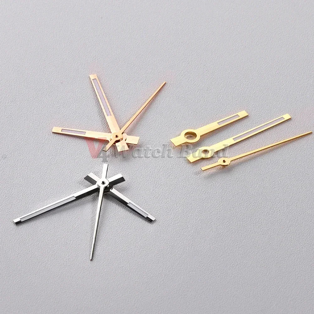 Polished Silver Aiguille NH35 Watch Hands Needles C3 Lumen Pointer Datejust Hands for Seiko NH35/NH36 Replacement Part