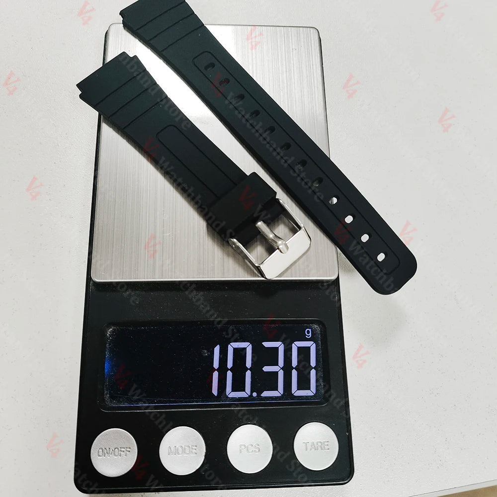 18mm Soft Silicone Watch Strap for Casio W800H SGW400 F91W F84 F105/108 A158/168 AE1200/1300 Band F-91W F84 F105 Resin Bracelet