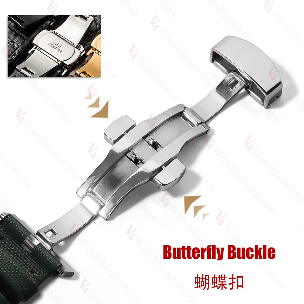 For Omega for Seiko Business Sailcloth Watch Strap 18/19/20/21/22mm Butterfly Buckle Waterproof MenWomen Quick Release Watchband