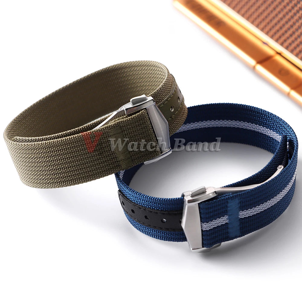 20mm Nylon Watch Strap for Seiko for Tudor Loop Fastener Watch Band for Omega Men Women Military Sport Waterproof Wrist Bracelet