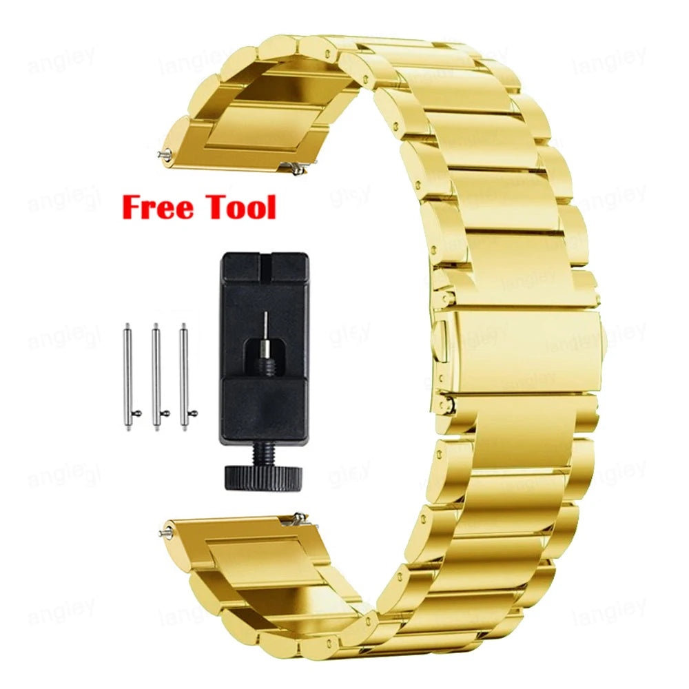 Stainless Strap for Samsung Galaxy Watch 3/4/5/6 Wristband Metal Bracelet for Huawei Watch GT2 Pro GT 2 46mm Smart Band Bracelet