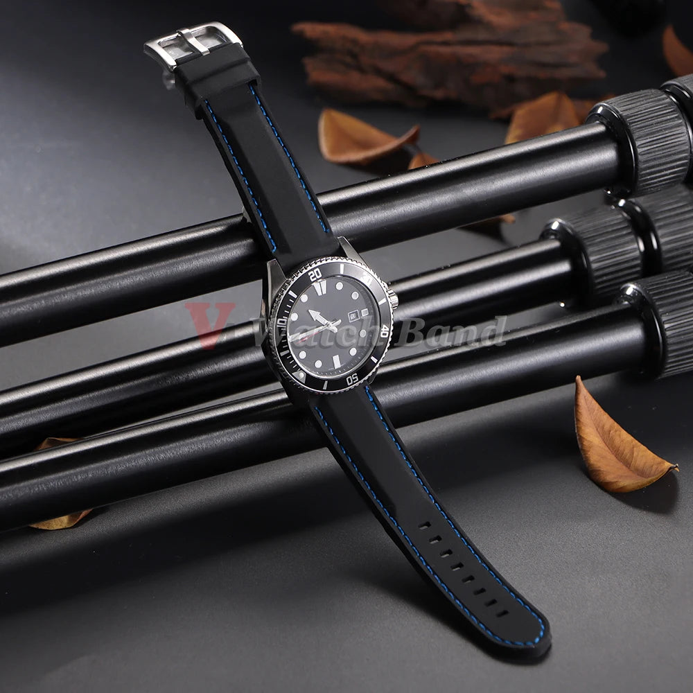 Silicone Watch Band Rubber Watch Strap 18mm 20mm 22mm 24mm Watch Strap Watch Replacement Watchband for Oris Seiko for Citizen