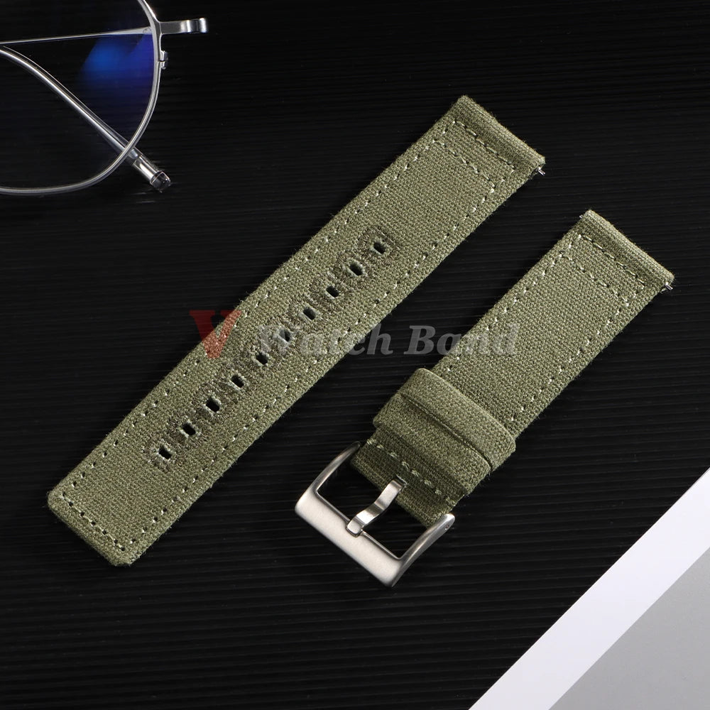 18mm 20mm 22mm Nylon Canvas Watch Band Woven Soft Belt Universal Bracelet for Men Women Sport Quick Release Wrist Band