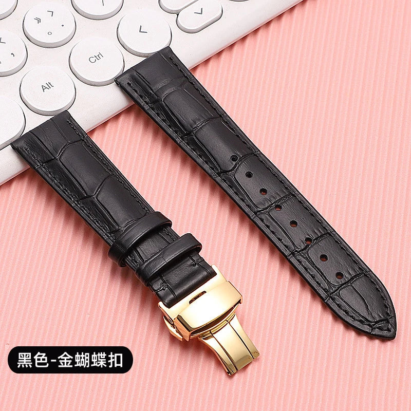 18mm 20mm 22mm 24mm Crocodile Pattern Straps for Wrist Bracelet for Seiko Vintage Leather Watch Band for Omega Butterfly Buckle