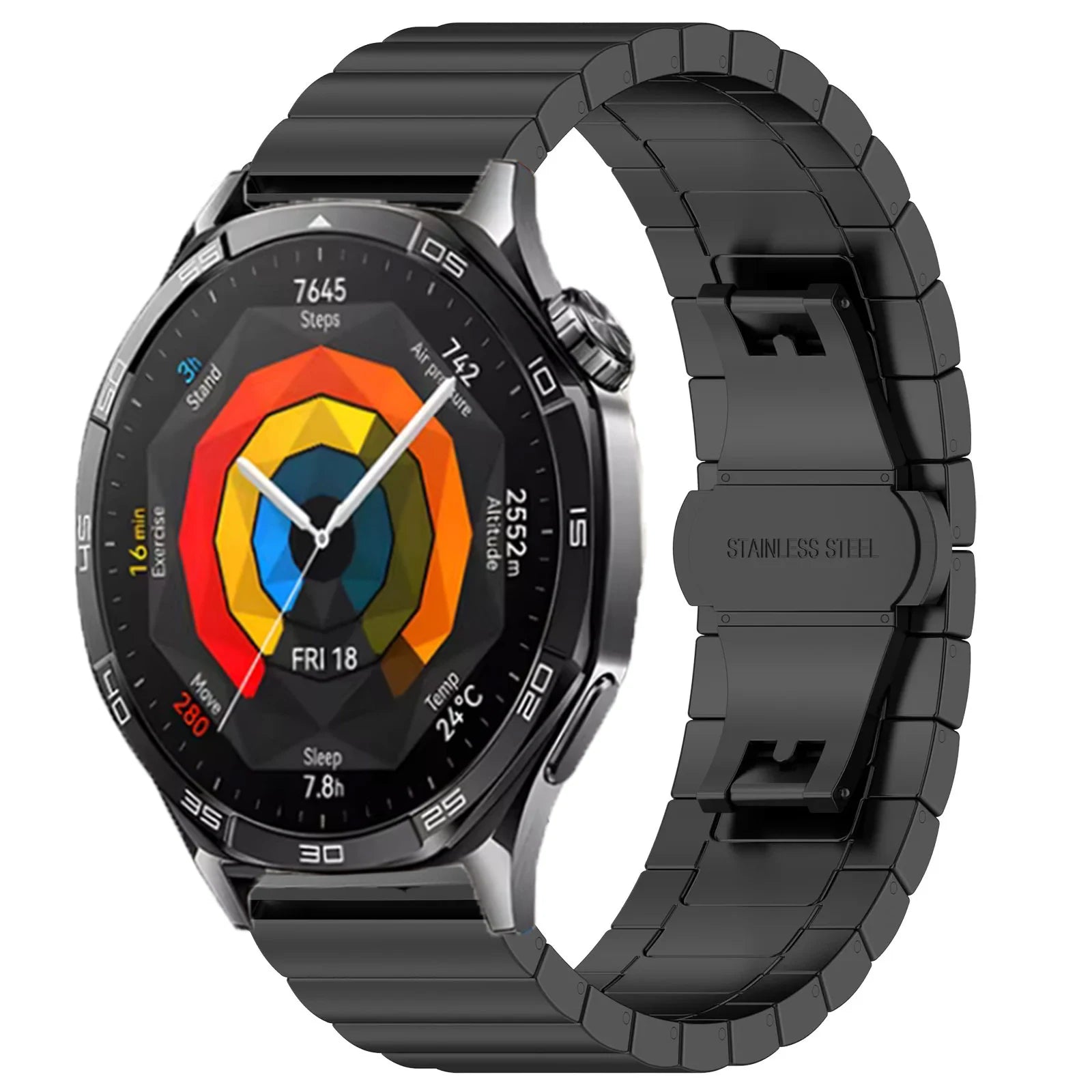 22mm Stainless Steel Strap For Huawei Watch GT5 46mm Band Metal Business Bracelet For Huawei Watch GT4 46mm GT2e Watchband