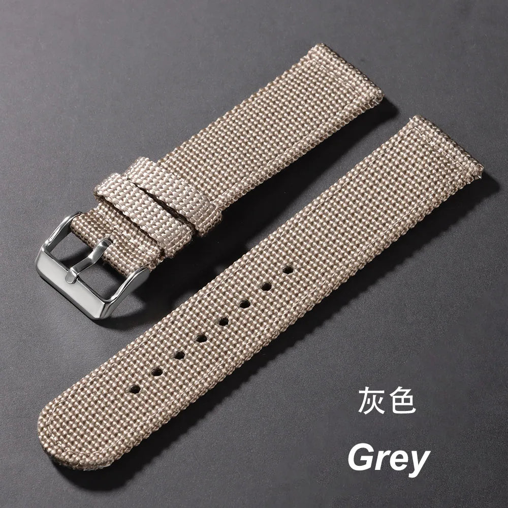 18/20/22/24mm Nylon Watch Band for Seiko Army Military Canvas Woven Nylon Strap Quick Release Wristband Men's Sport Watch Bands