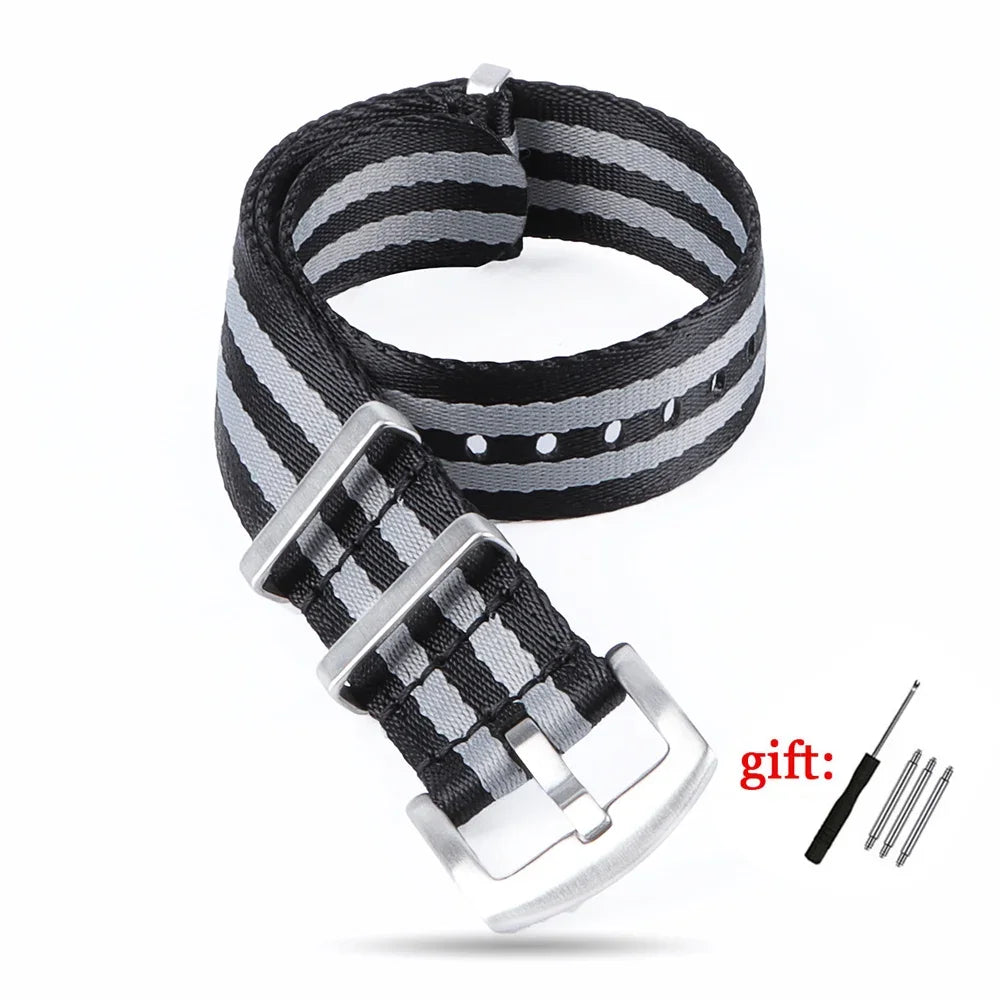 Nylon Watch Strap for Seiko for Military Men Sport Watchband for Rolex Bracelet for Omega for Seamaster 300 Belt 18mm 20mm 22mm