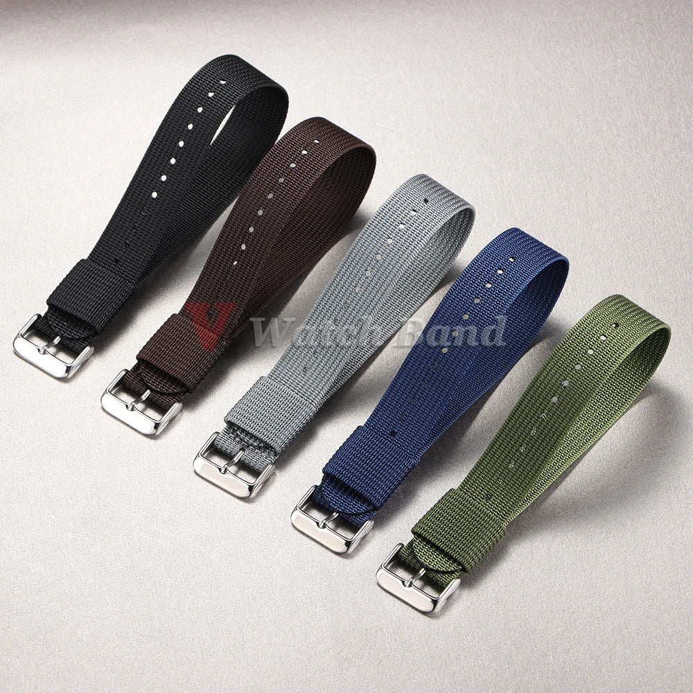 18mm 20mm 22mm New Ribbed Nylon Watchband Nylon Watch Strap for Omega Watch Band Watchband for Military Bracelets Accessories