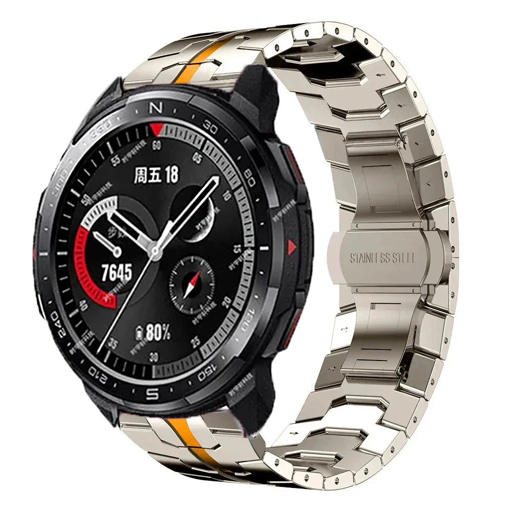 22mm Metal Band For Huawei Honor GS 3 GS Pro Strap Stainless Steel Bracelet For Honor Magic Watch2 46mm Magic1/2 Business Correa