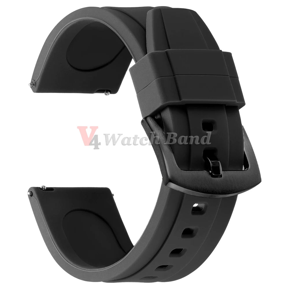 Watch Strap 20mm 22mm Universal Watch Band for Rolex for Omega Silicone Rubber Link Wrist Bracelet for Casio Soft for Smartwatch