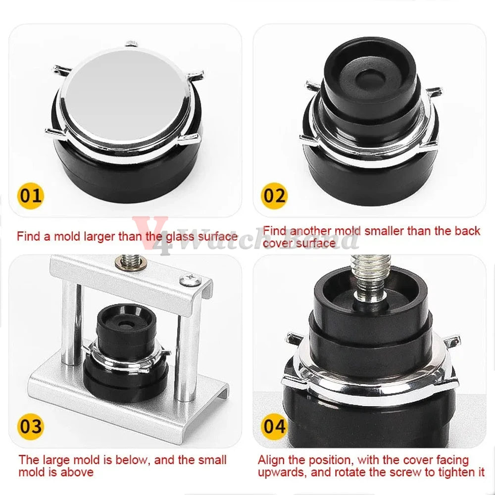 12pcs/18pcs/set Professional Watch Press Set Watch Back Case Closing Tool & Fitting Dies Watch Repairing Tool 18pcs Die Kit