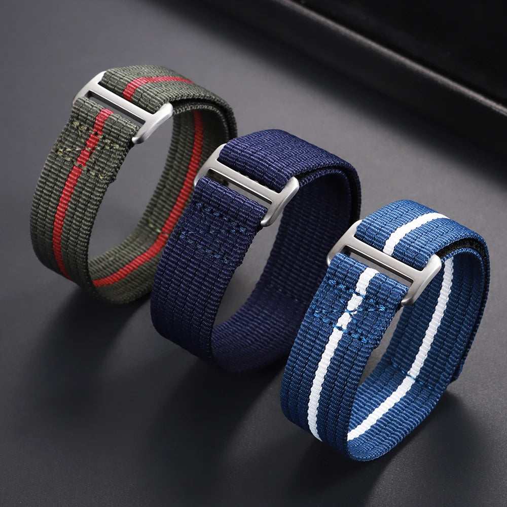 20mm 22mm Nylon Strap for Seiko for Tudor Hook and Loop Fastener Watch Band Men Military Sport WristBracelet for Omega for Rolex