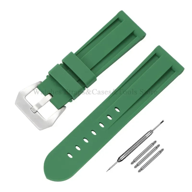 Camouflage Rubber Strap For Panerai Band 20mm 22mm 24mm 26mm Silicone MenSport Waterproof Wristband For Omega Universal Bracelet