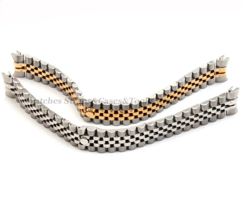 Solid Arc Stainless Steel Watchband for Jubilee Bracelet 13mm 17mm 20mm 21mm for Rolex Luxury Watch Strap Men Women Wristbands