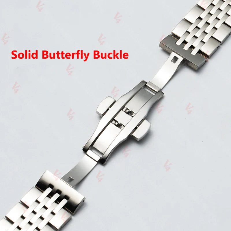 12/14/16/18/19/20/22/24mm Wristband Stainless Steel Strap for Tissot for Citizen for Longines for Seiko Watch Band Accessories