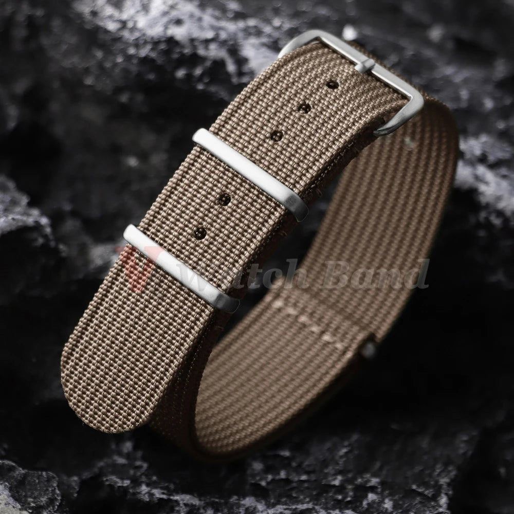 19mm 18mm 20mm 22mm New Ribbed Nylon Watchband Nylon Strap for Seiko Watches Accessories for Omega Military Watch Band Bracelets