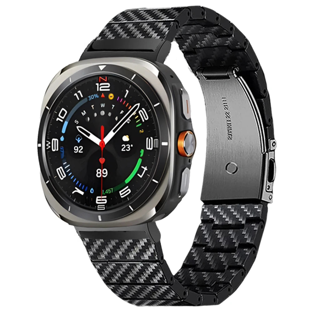 Carbon Fibre Bracelet For Smasung Galaxy Watch Ultra 47mm Band Bracelet For Samsung Watch 7 6 5 4 40mm 44mm 47mm Wristband