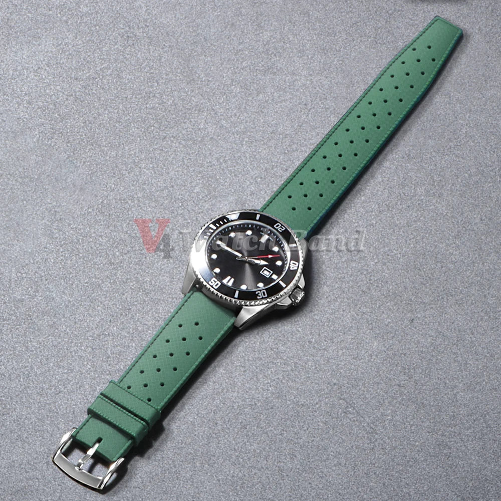 For Fossil for Seiko Bands 18/20/22mm Premium Grade Tropical Rubber Watch Strap for Oris for Omega for S-eiko SKX007 Watch Bands