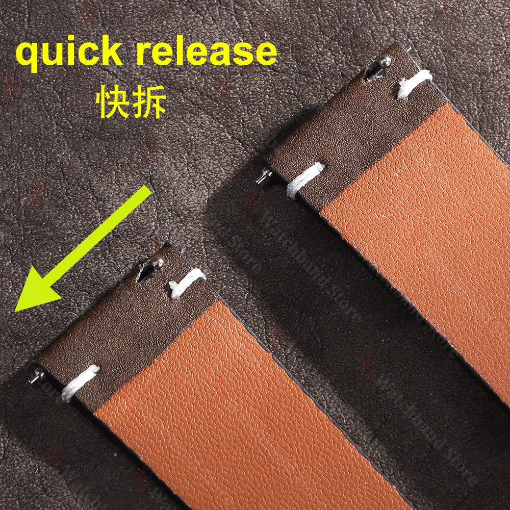 18mm 20mm 22mm Vintage Watchband Handmade Stitching Strap for Omega for Seiko Smartwatch Replacement Wristband Men Accessories