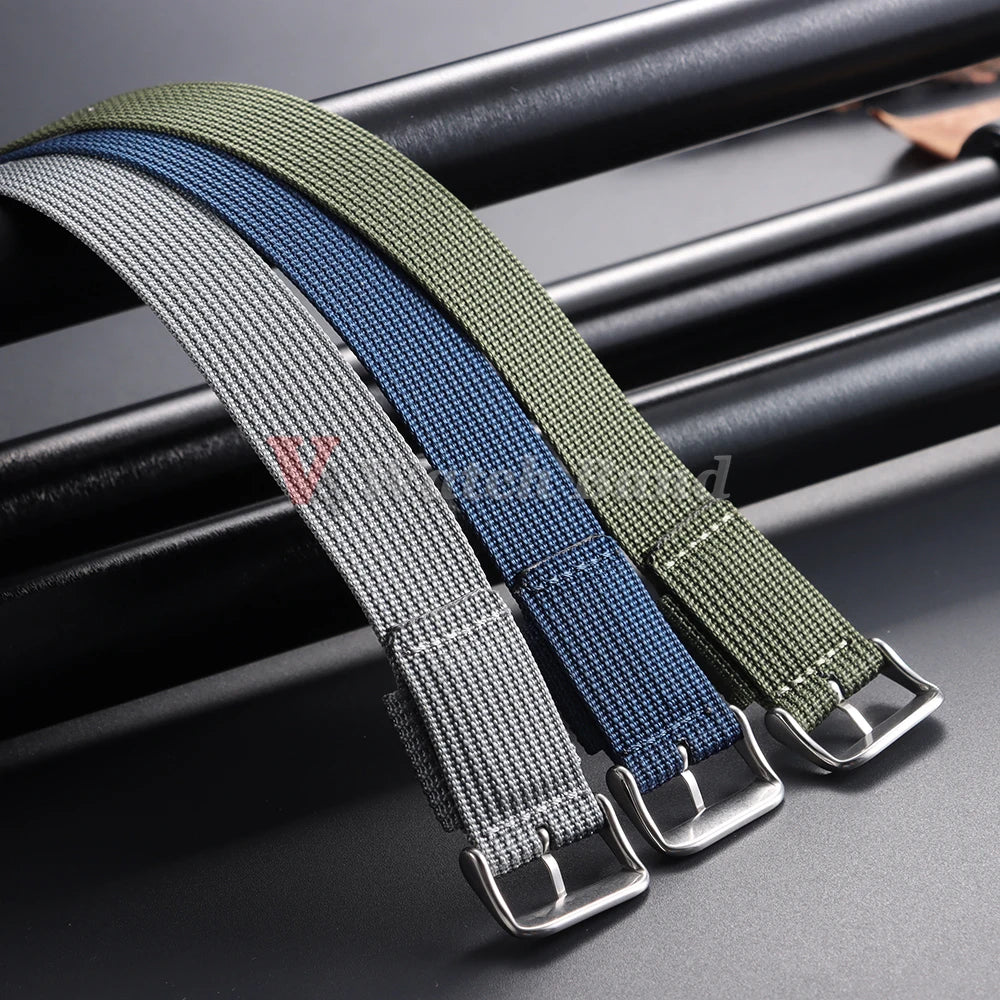 For Army Military Watch Band 18mm 20mm 22mm Ribbed Nylon Watch Strap for Swatch for Omega for Rolex for Seiko for Moonswatch