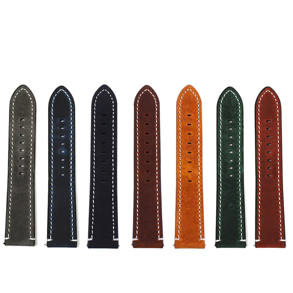 Watchband 18mm 19mm 20mm 21mm 22mm 24mm Wrist Belt for Huawei 42mm 46mm Black Yellow Brown Strap for Samsung Galaxy