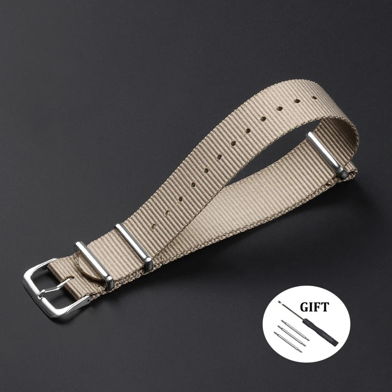 Military Casual Watchband Nylon Watch Band for Omega 20mm 22mm 18mm Strap for Seiko Army Sport High Quality Bracelet Replacement