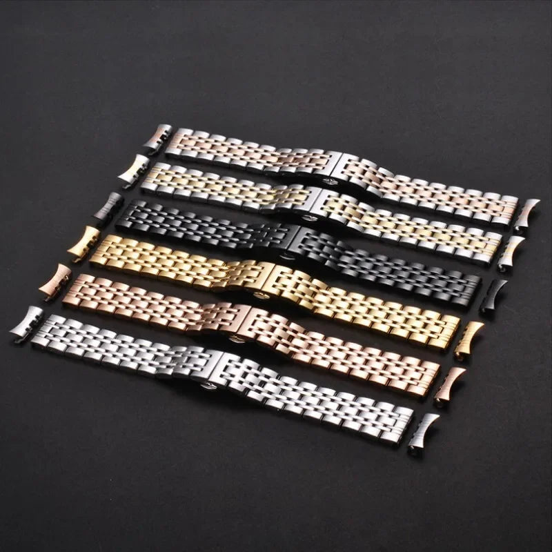 16/18/19/20/21/22/24mm Solid Stainless Steel Watch Band for TISSOT Butterfly Buckle 304L Metal Wrist Strap for Omega for Seiko