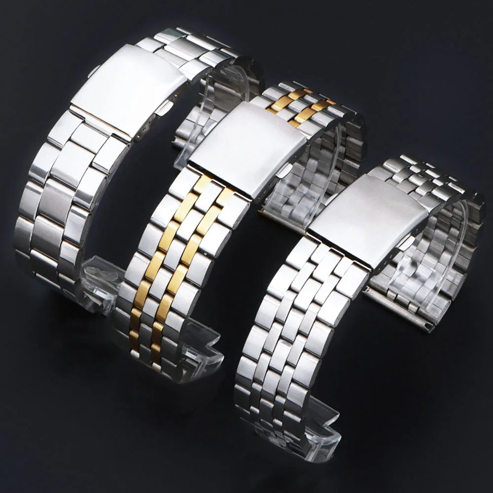 Steel Watch Band for Samsung Galaxy Watch 7/FE/6/5 Pro/4/Classic 18mm 20mm 22mm Metal Bracelet Amazfit GTS-GTR-4-3-2e-mini Strap