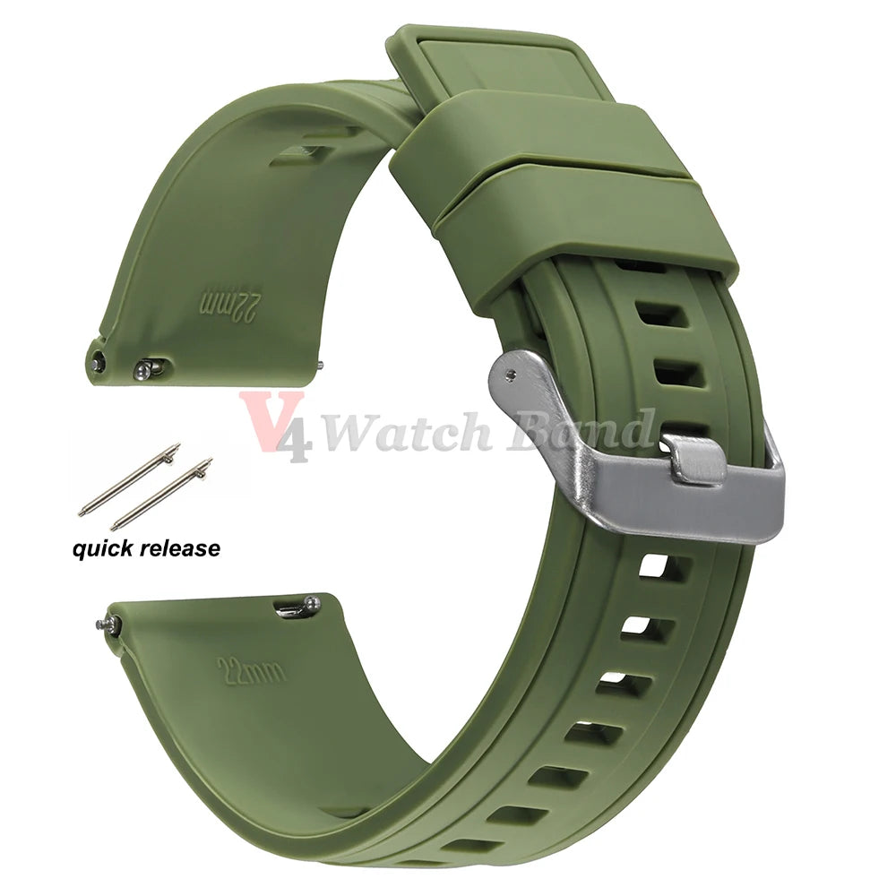 Quick Release Silicone Band for Samsung Galaxy Universal Watch Straps 20mm 22mm 18mm for Huawei Gt2 Gt3 Women&Men Accessories