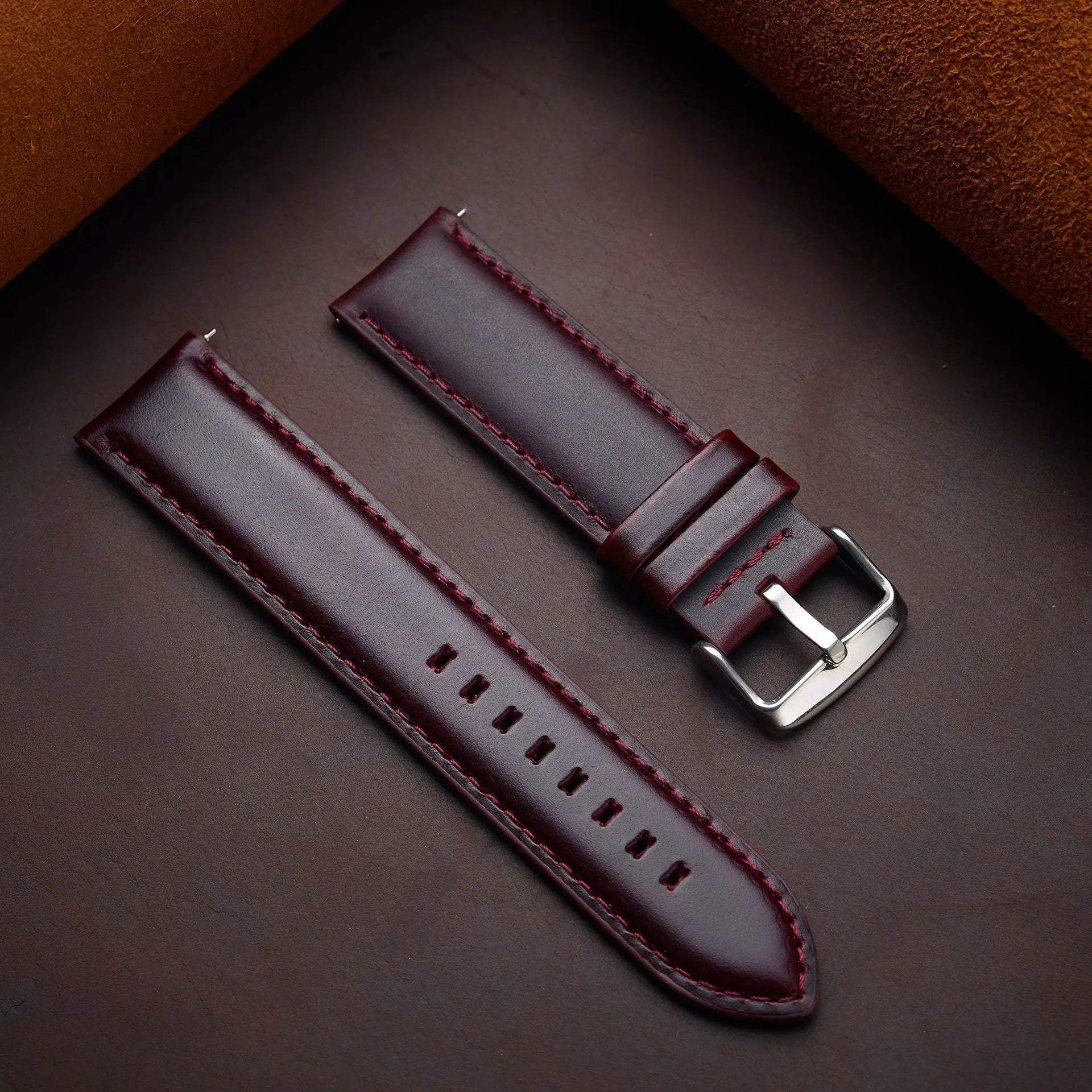 Quick Release Genuine Leather Watchband Strap 18mm 20mm 22mm 24mm 26mm for DW for Seiko Black Brown Wristband Men Women Bracelet