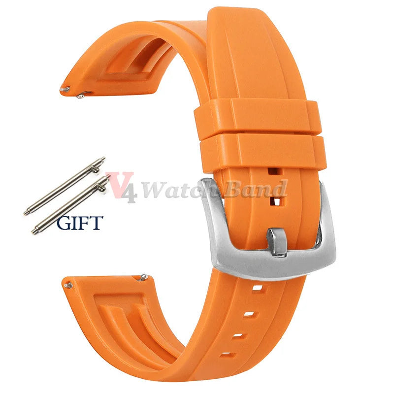 20mm 22mm 24mm Strap Silicone for Seiko Turtle Abalone Men Bracelet for Seiko 5 Skx Sports Rubber Wristband Quick Release Band