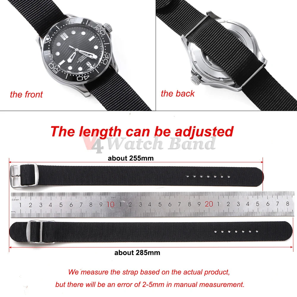 High Quality Nylon Watch Band for Omega 20mm Strap for Seiko Military Casual Watchband Army Sport Bracelet Replacement