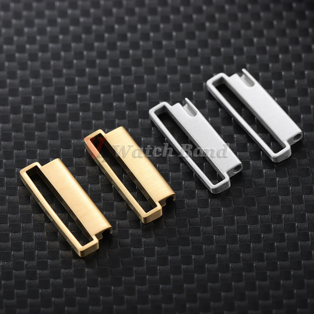 1Pair Watch Connector 20mm to 22mm,22mm to 24mm Quick Release Stainless Steel Milanese Nylon Watch Strap Metal Adapter Accessory
