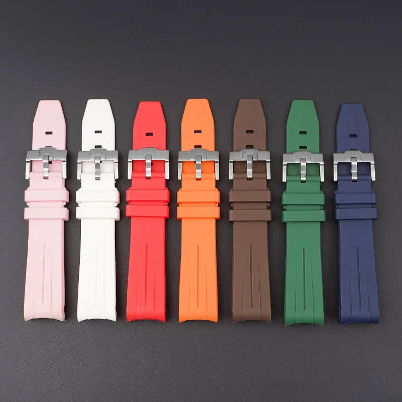 New 20mm for Moonswatch Rubber Watch Strap Curved End For Omega Joint Constellation Watchband Men Waterproof Sports Watch Band