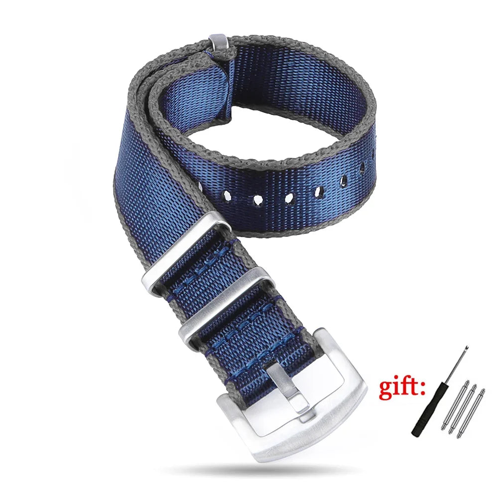 Nylon Watch Strap for Seiko for Military Men Sport Watchband for Rolex Bracelet for Omega for Seamaster 300 Belt 18mm 20mm 22mm