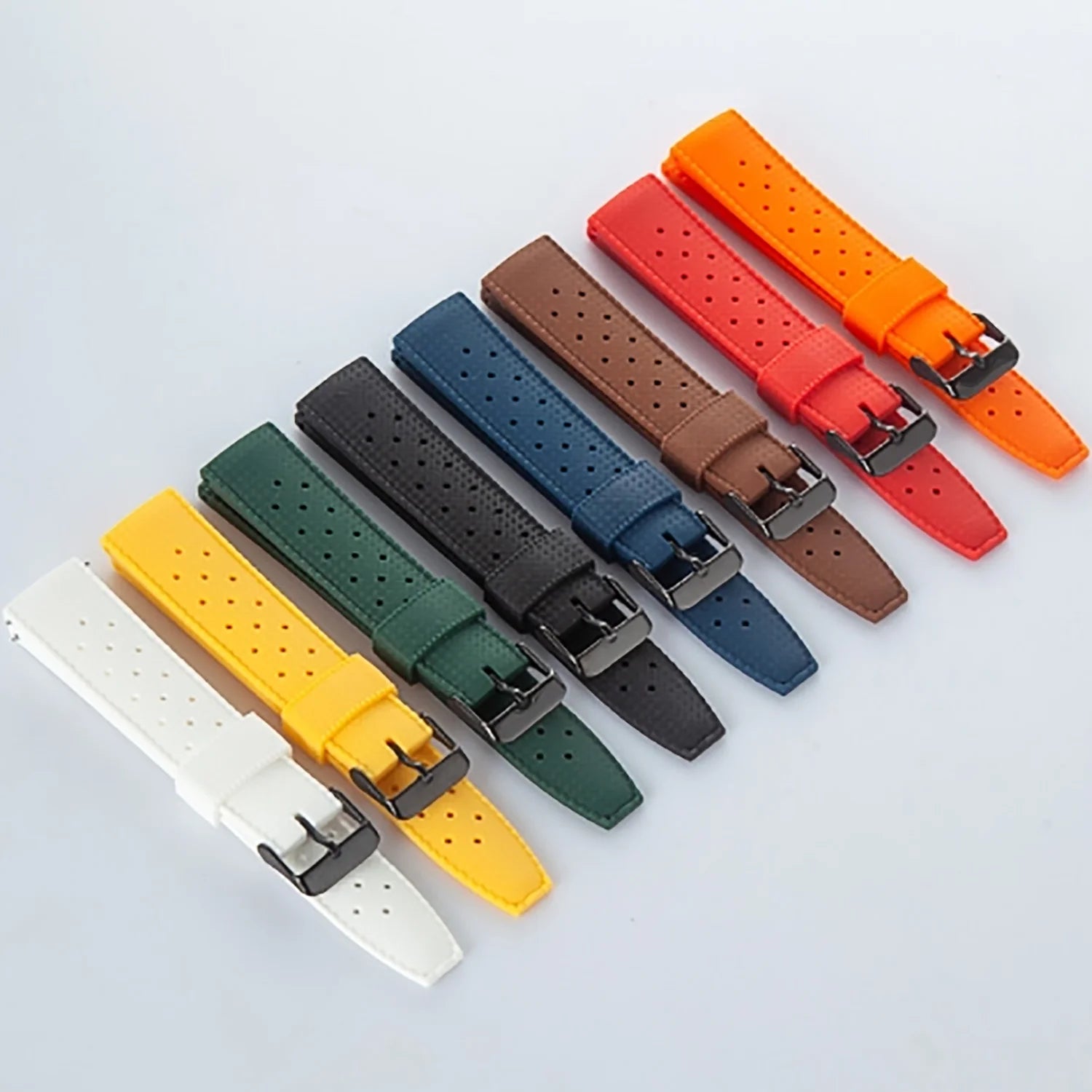 Premium Tropic Rubber Watchband for Seiko 20 22mm Quick Release Band for Fossil Strap for Oris Silicone Tropical Waterproof Band