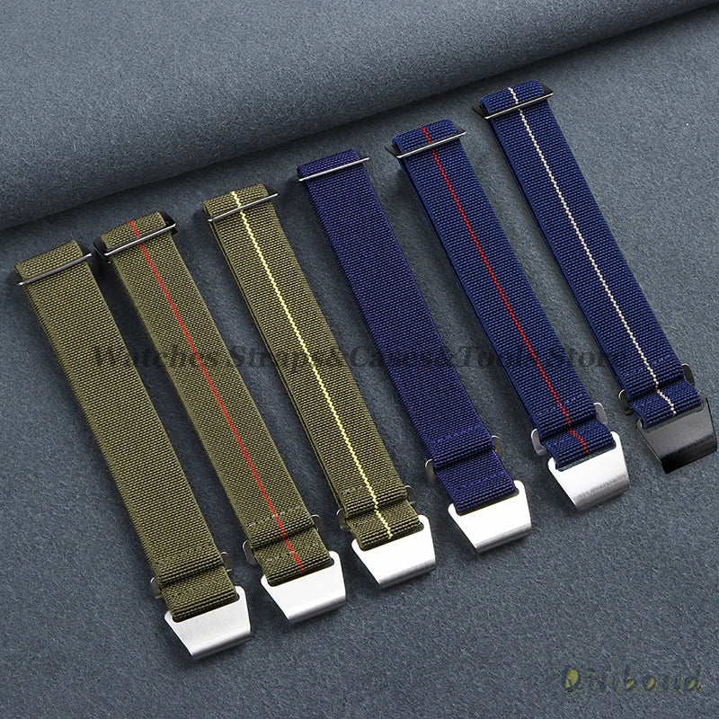 Elastic Nylon Watch Band for Seiko for Omega Sports Bracelets 18mm 20mm 22mm for Huawei Watch GT5/GT4/GT3 Parachute Watch Straps