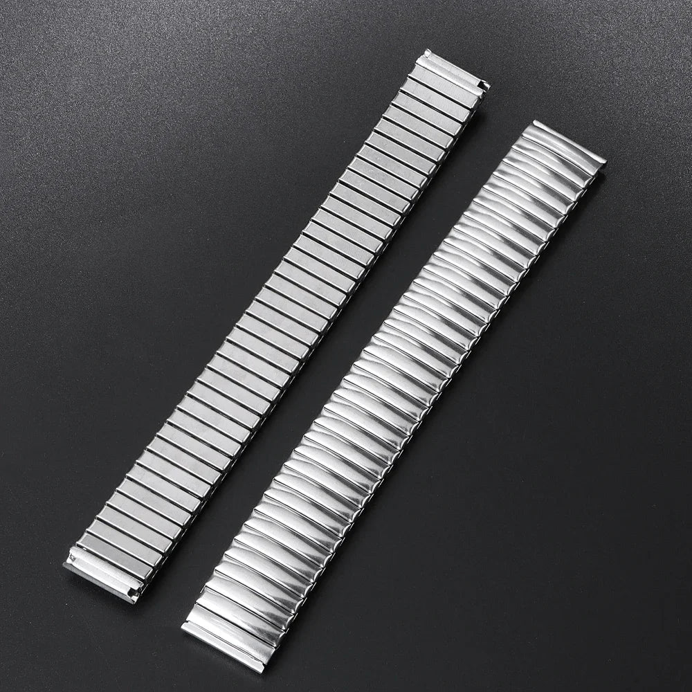 12/14/16/18/20/22mm Metal Expansion Bracelet for Xiaomi for Huawei for Samsung Galaxy Watch Band Stainless Steel Elastic Straps