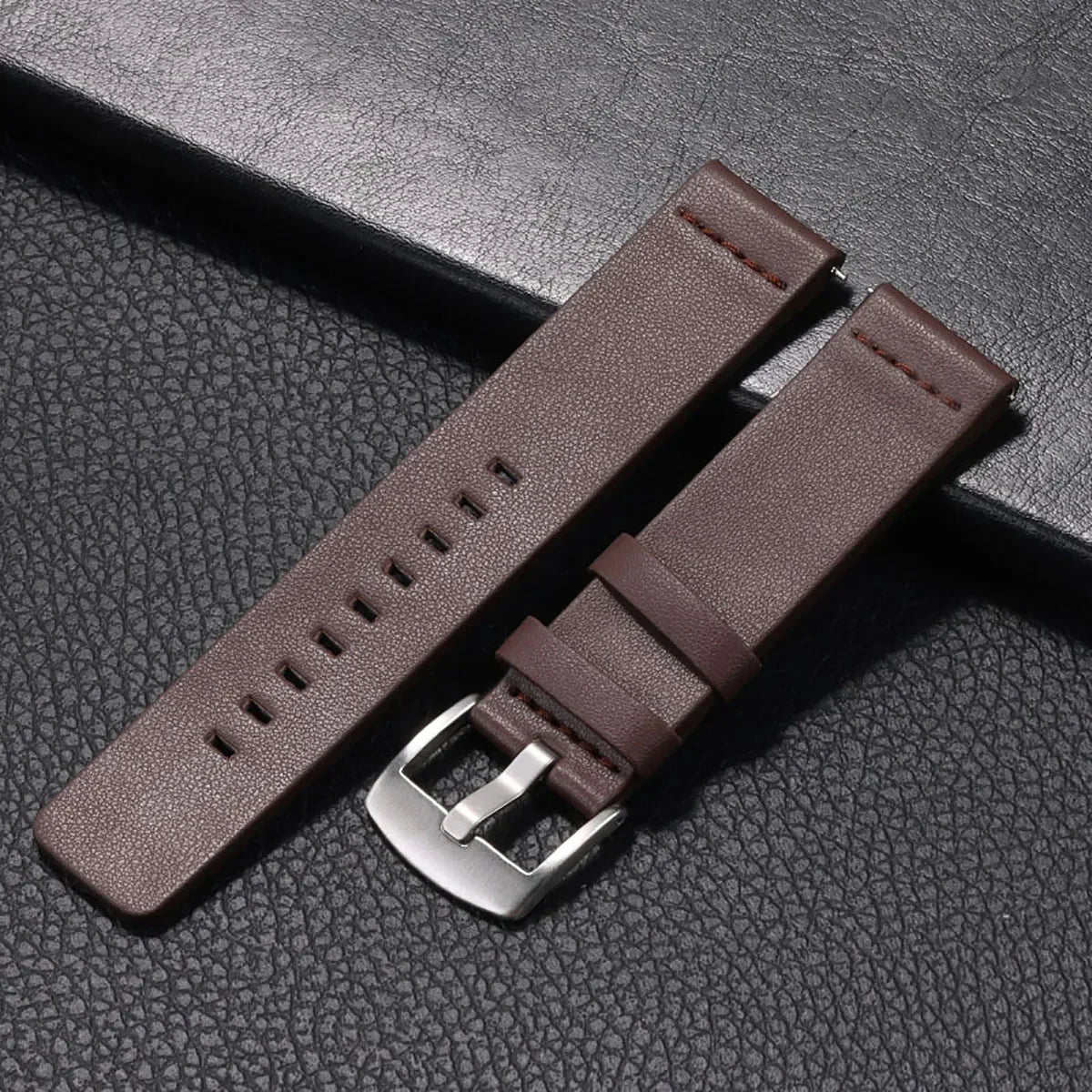 Strap for Samsung Galaxy Watch 6 5 4 45 40 44 42 46mm Universal Wrist Strap Genuine Leather Watchband 18mm 20mm 22mm 24mm
