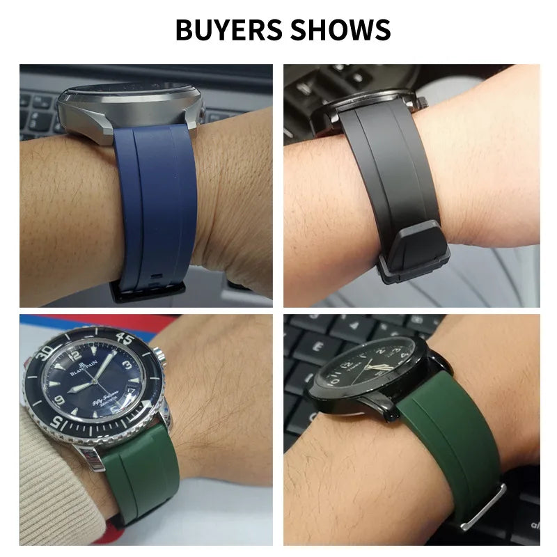 Quick Release Rubber Watch Strap for Citizen for Seiko20mm 22mm 24mm Premium Silicone Band for Omega Replace Bracelet for Tissot