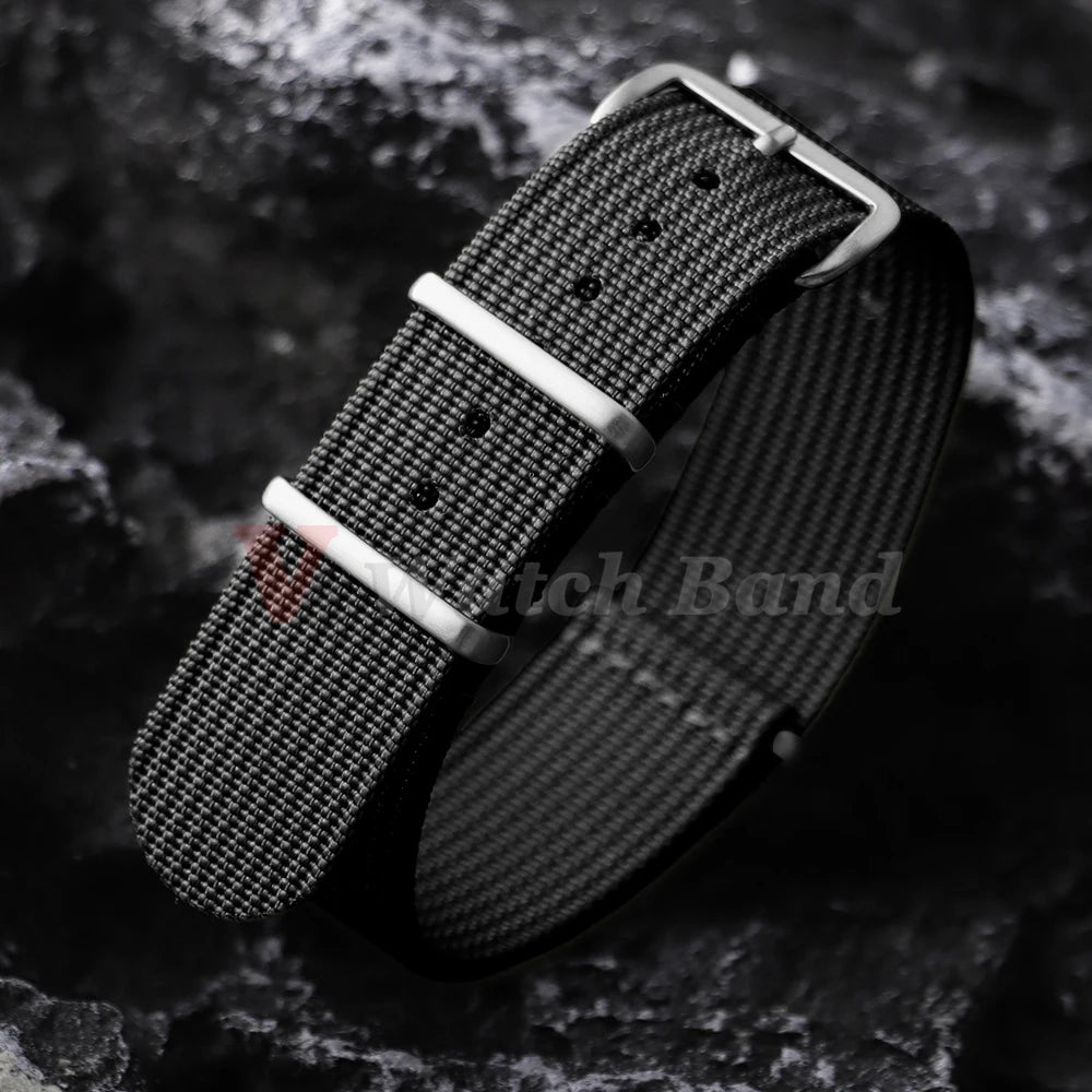 19mm 18mm 20mm 22mm New Ribbed Nylon Watchband Nylon Strap for Seiko Watches Accessories for Omega Military Watch Band Bracelets
