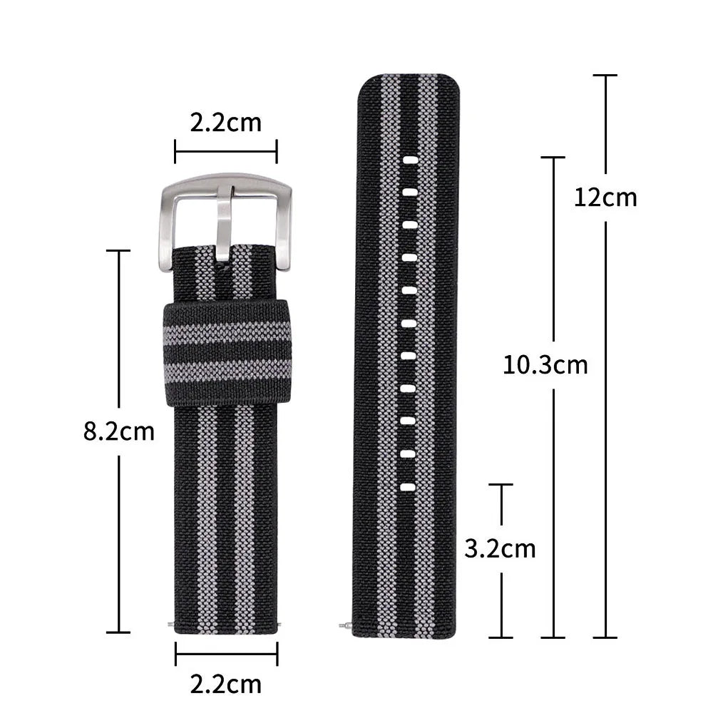 Elastic Strap for Seiko SKX007 Nylon Watch Band for Rolex for Tudor Military 18/20/22/24mm Wristband Military Quick Release Belt