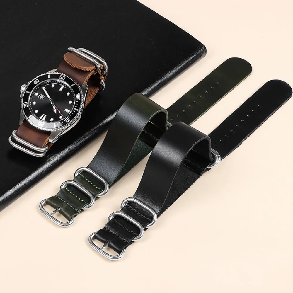 Soft Genuine Leather Bracelet for Omega Seamaster 007 Strap 18mm 20mm 22mm Watchband for Seiko for Rolex for Huawei WatchGT2/GT3