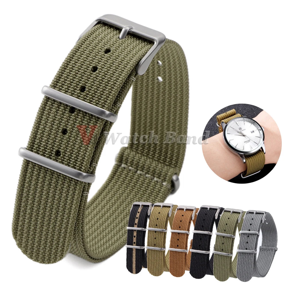 18mm 20mm 22mm Nylon Watch Band Waterproof Watch Strap for Omega Military Casual Watchband for Seiko Army Sport Strap Replace